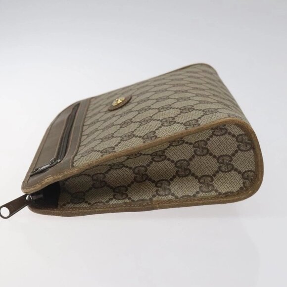 GUCCI GG Plus Supreme Clutch Bag PVC Beige 97 01 037 Auth am8392 - Picture 8 of 16